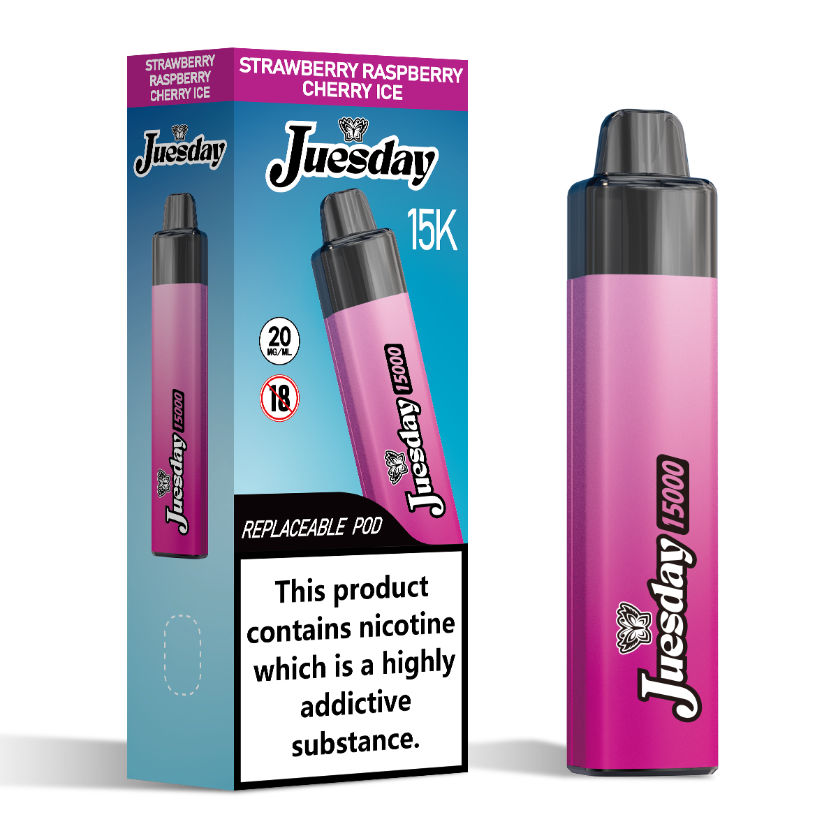 Starter-Kit-Vape-15k-Strawberry-Raspberry-Cherry-Ice